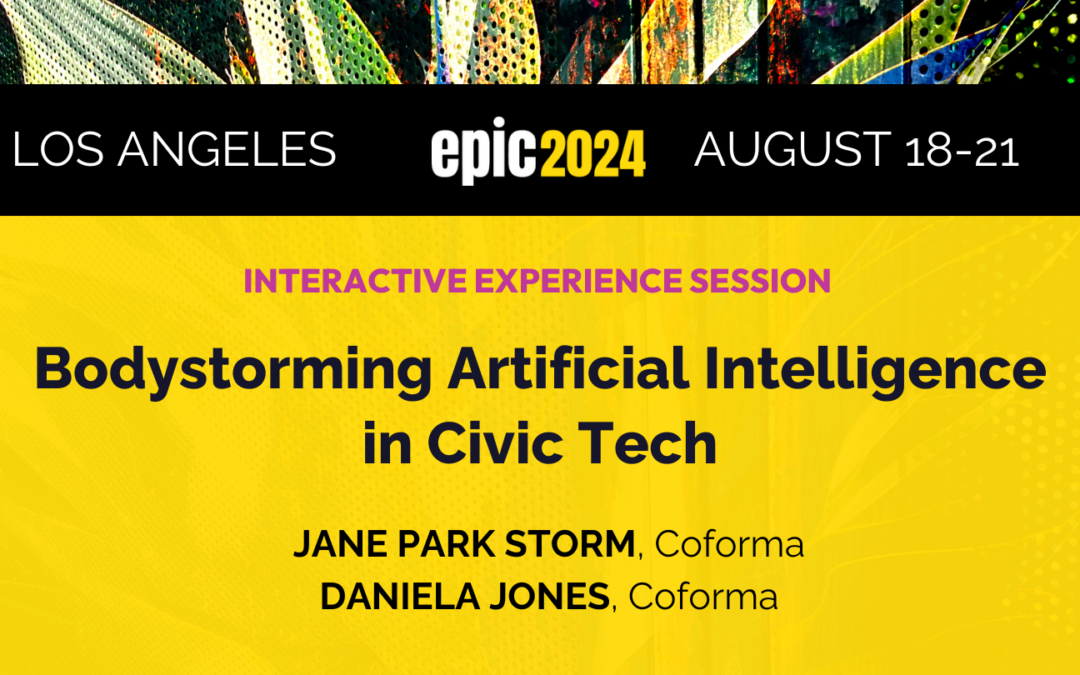 Bodystorming Artificial Intelligence in Civic Tech